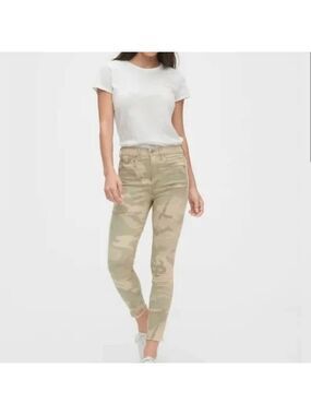 GAP True Skinny High Rise Light Wash Camo Jeans Size 26R (2)